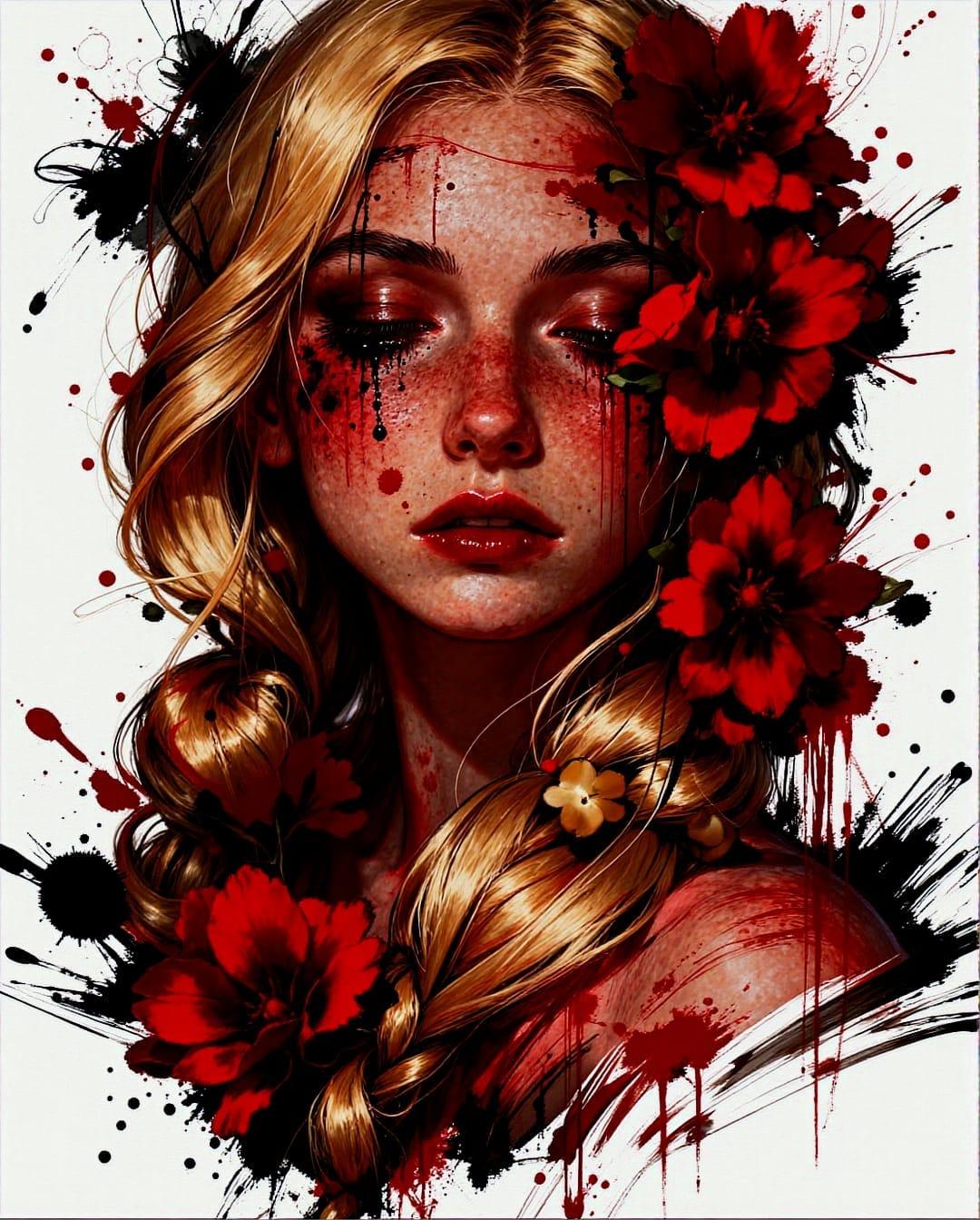 Beautiful Stylized Portrait Woman With