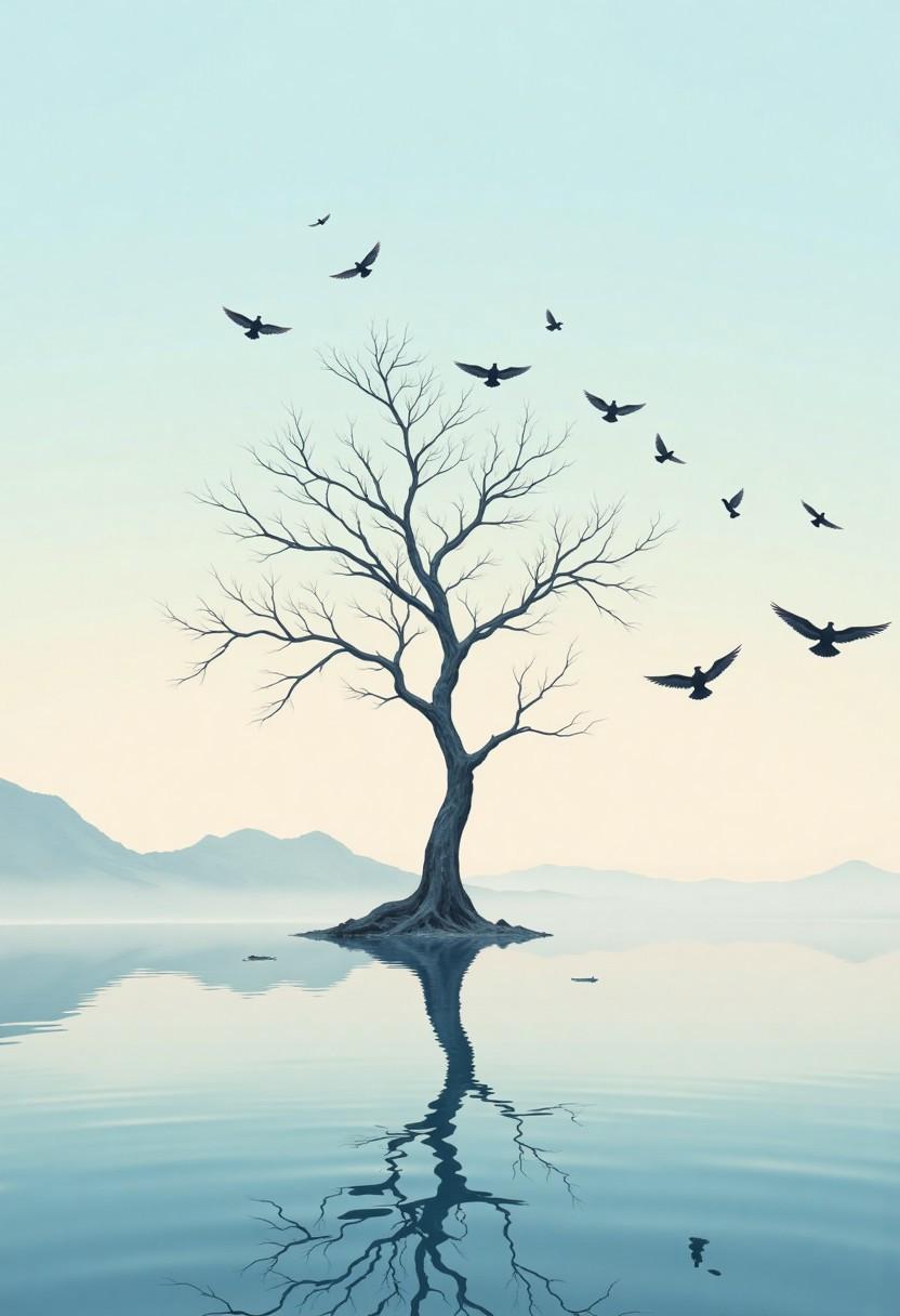 Create Image Solitary Leafless Tree