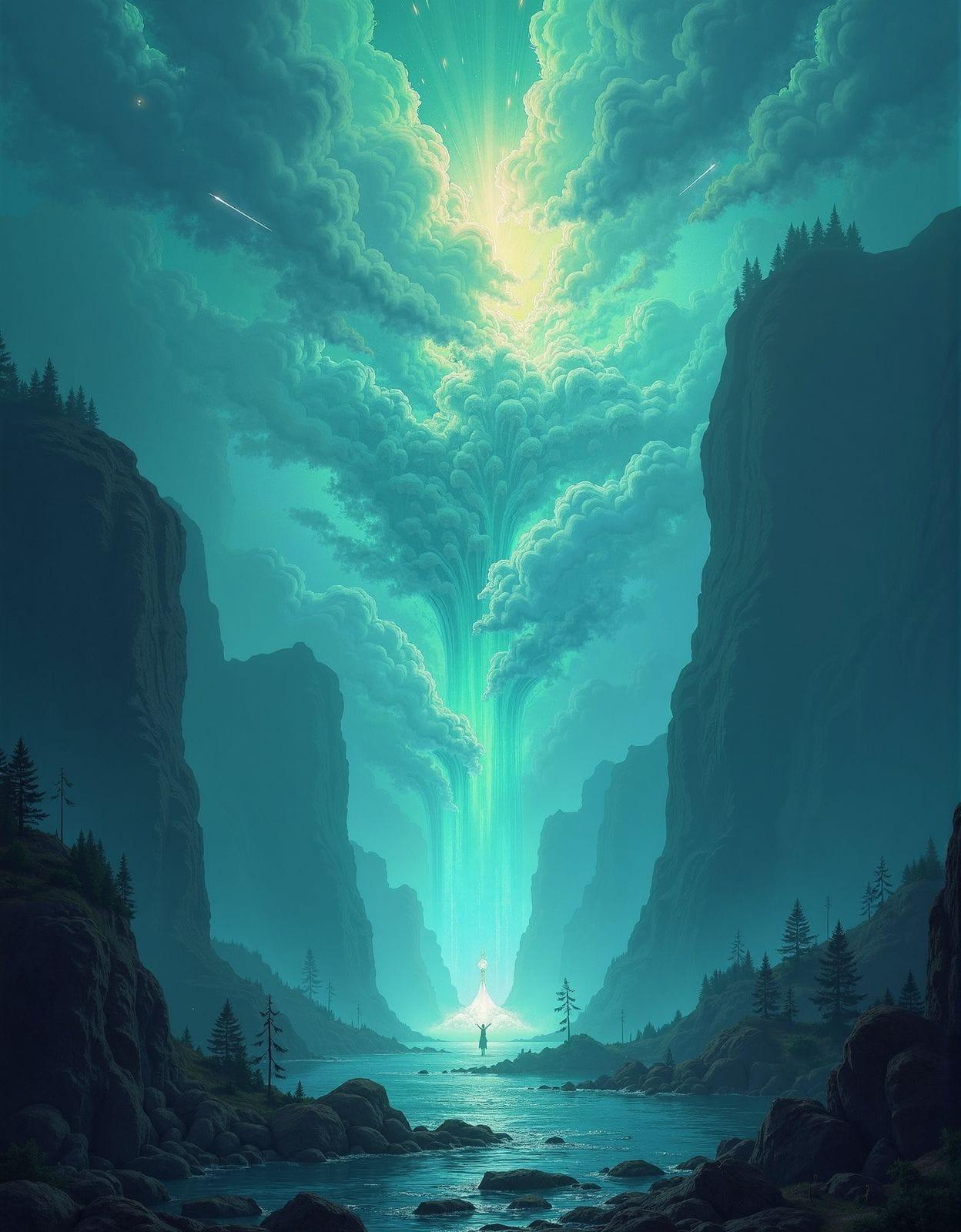 Ethereal Fantasy Concept Blue Green