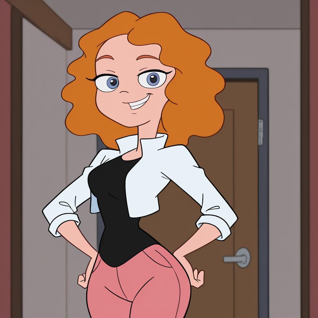 Girl MelissaC Orange Hair Medium