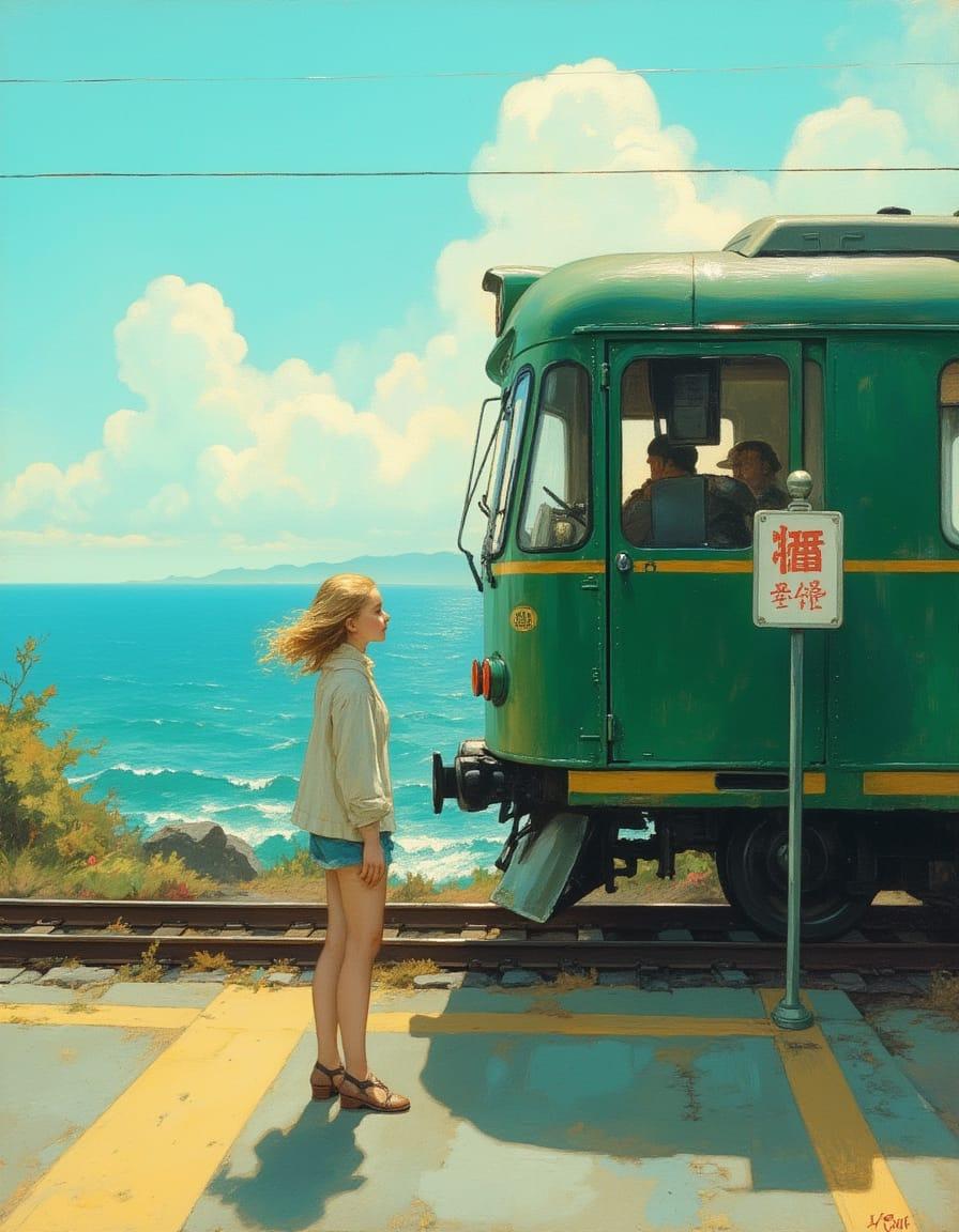 Masterpiece High Quality Painting Girl