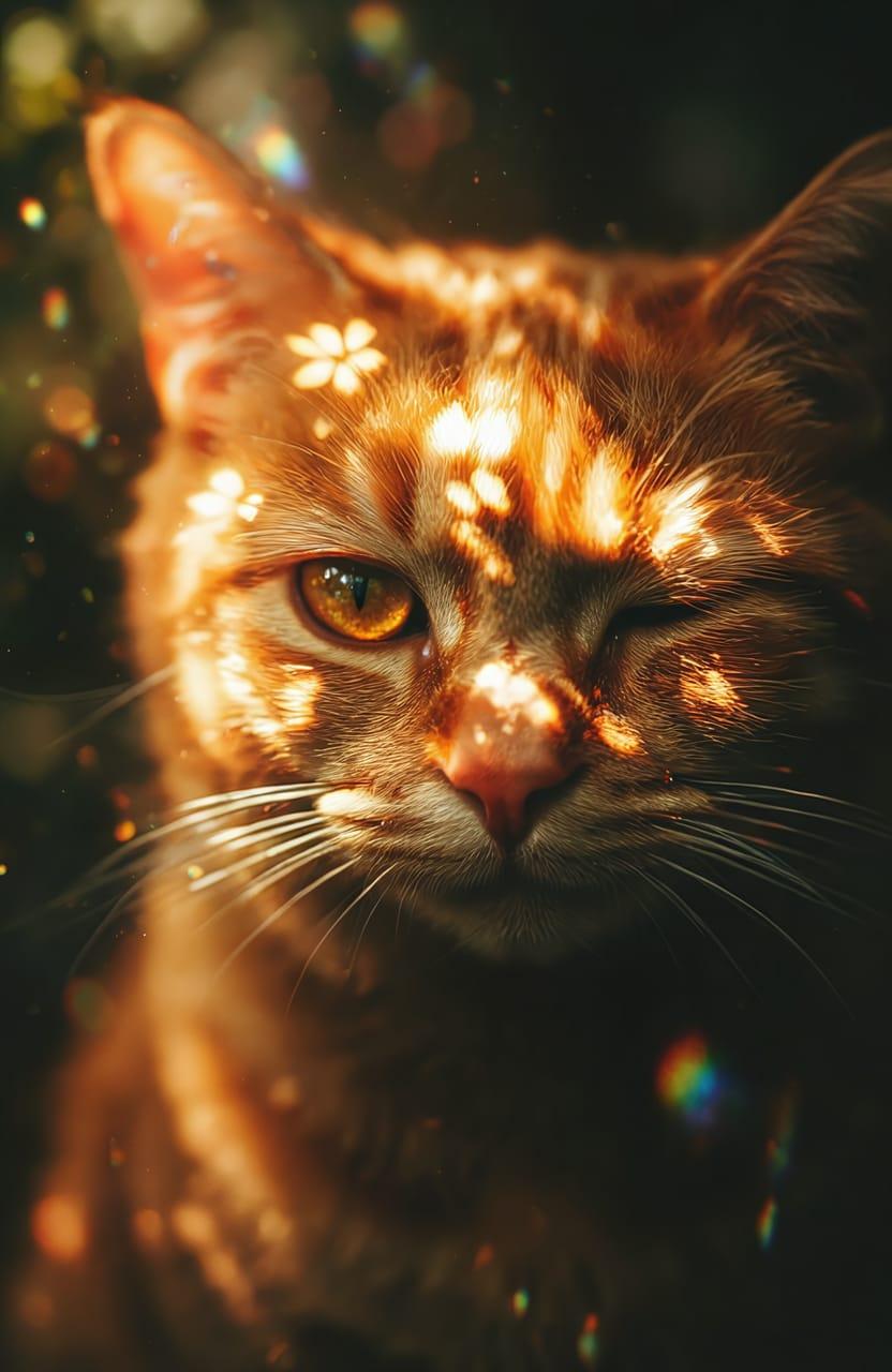 Orange Tabby Sits Close Medium