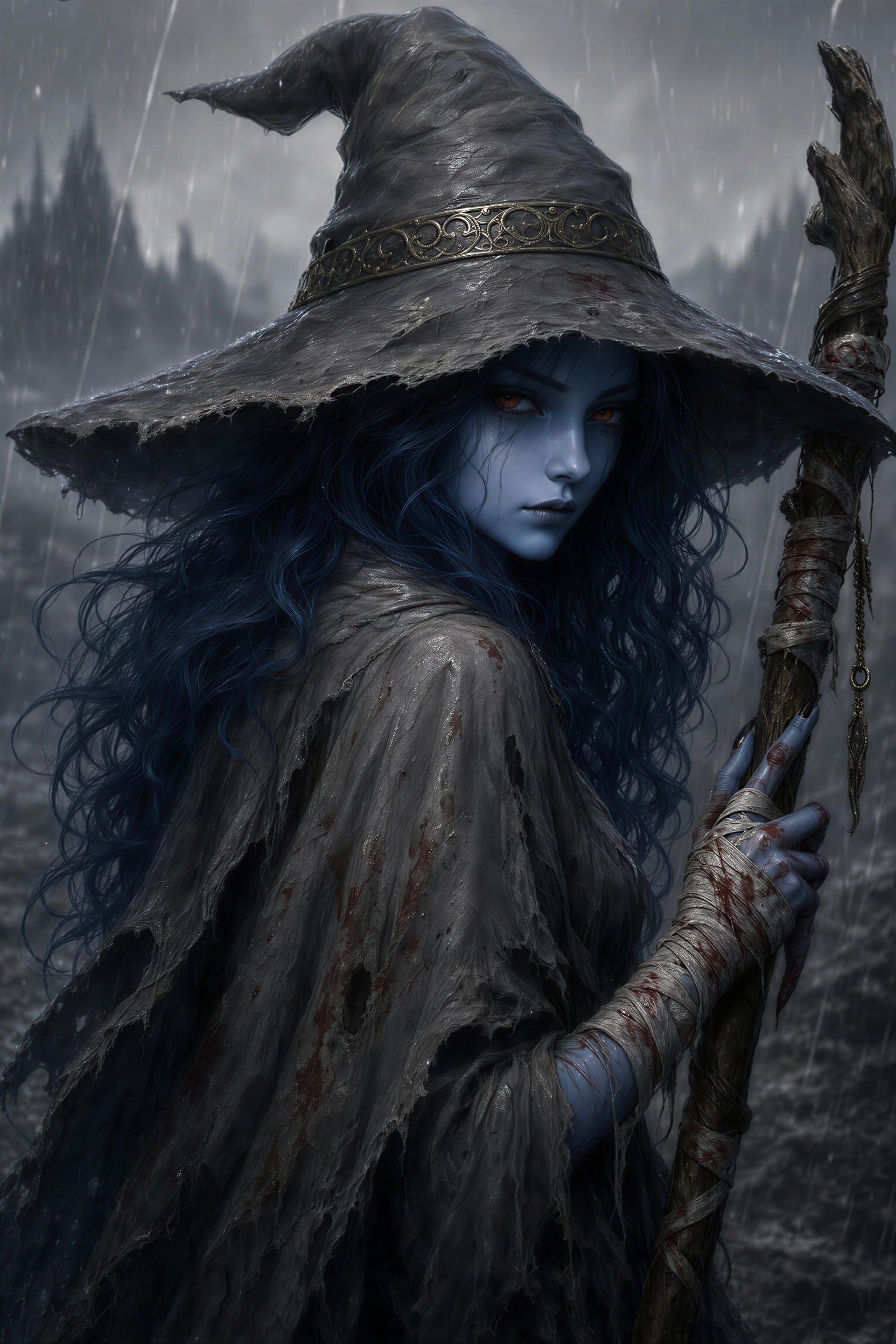 Ranni Witch Blue Skinned Witch