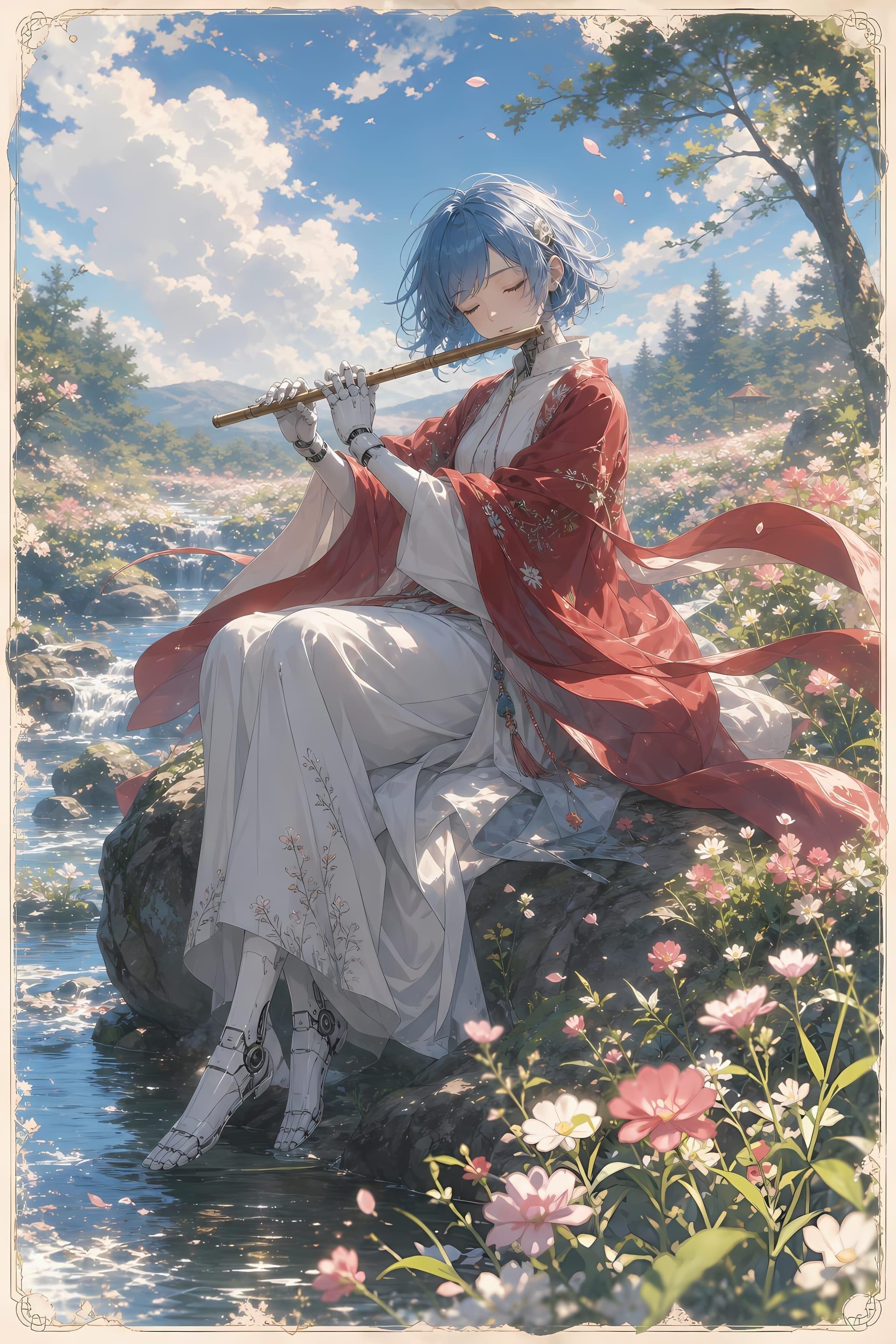 Wide Cinematic Anime Style Scene