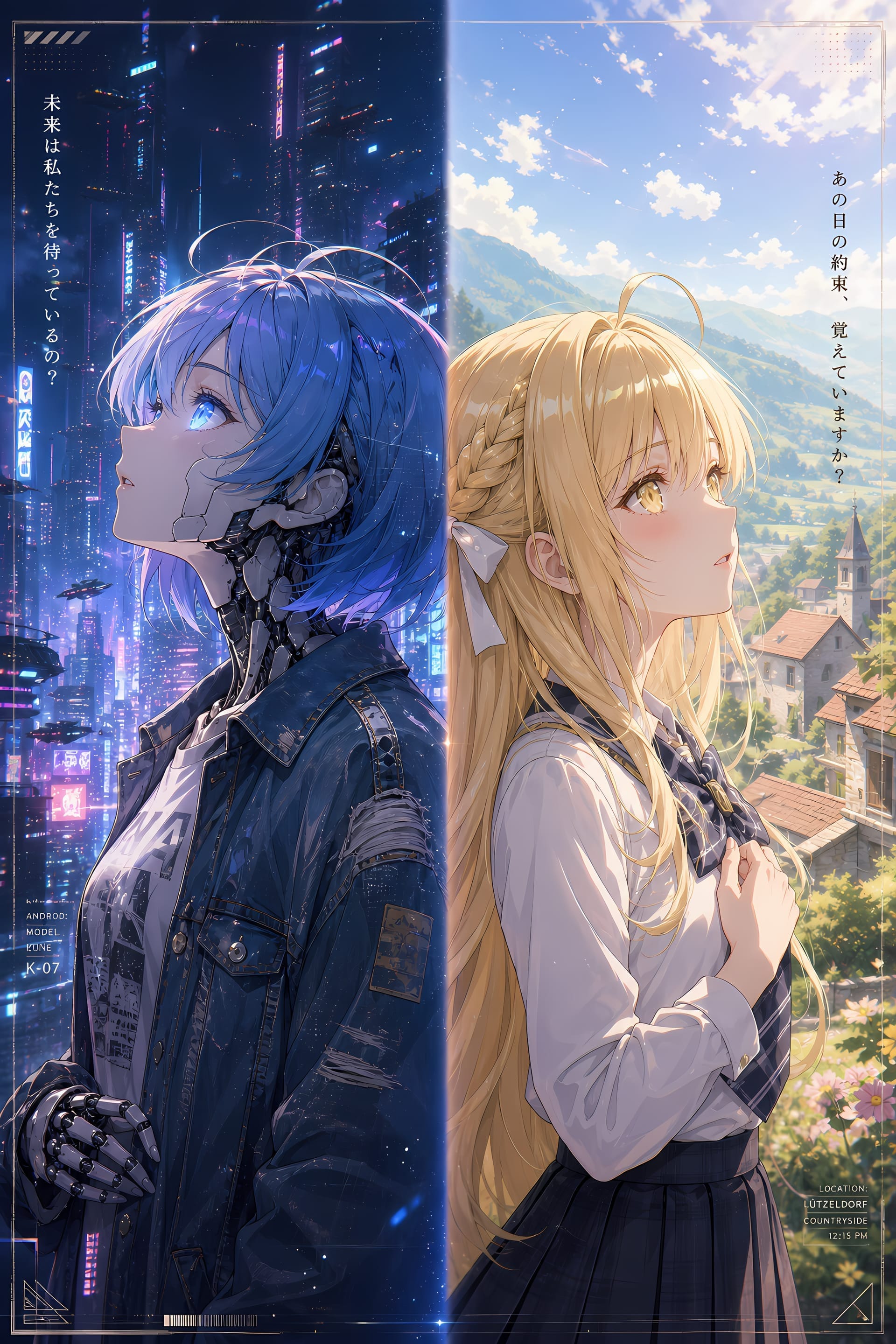 Beautifully Composed Split Screen Anime