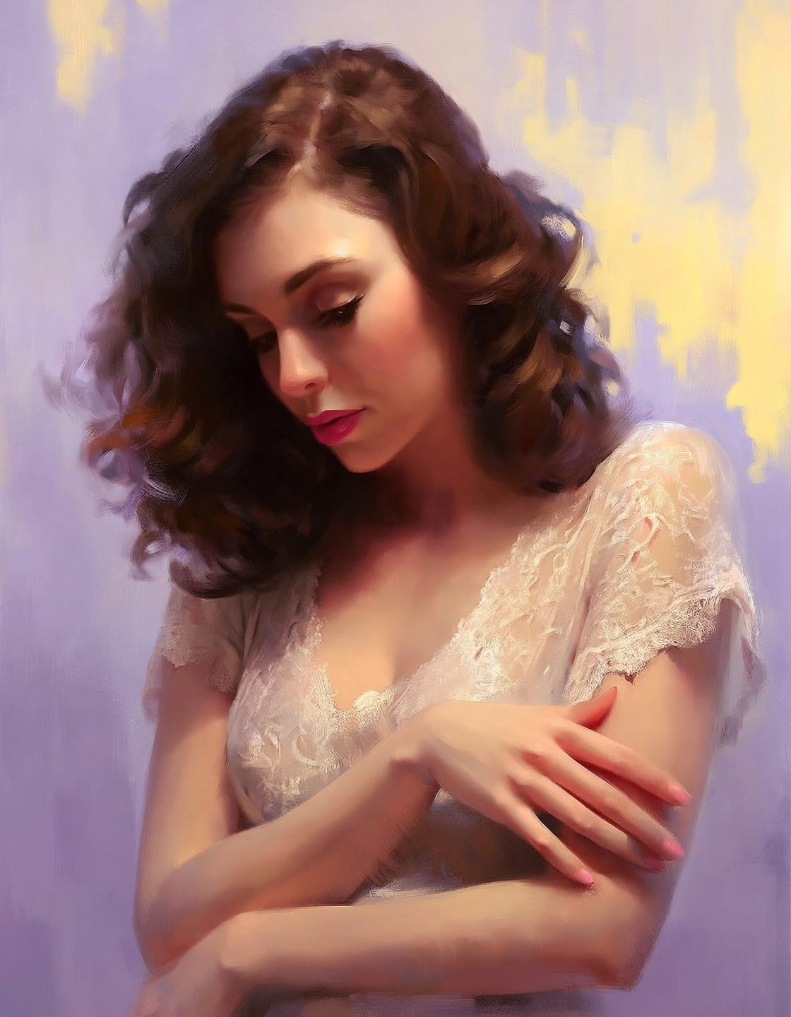 Digital Painting Fair Skinned Woman